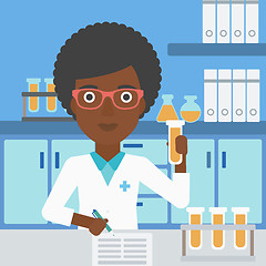 Image showing Laboratory assistant working.