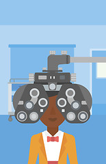 Image showing Patient during eye examination.