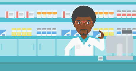 Image showing Pharmacist showing some medicine.