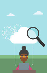 Image showing Cloud computing technology vector illustration.