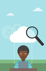 Image showing Cloud computing technology vector illustration.