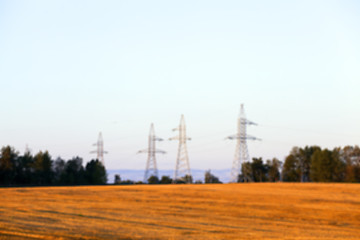 Image showing High-voltage power poles