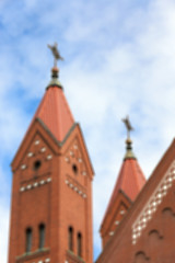 Image showing Red Catholic Church