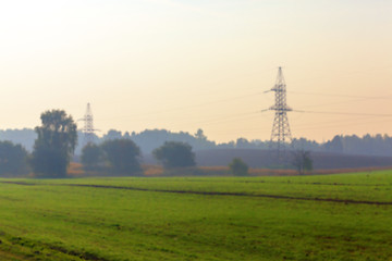 Image showing High-voltage power poles