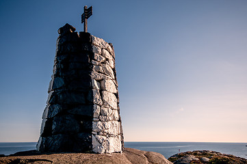 Image showing Large beacon in stone