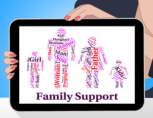 Image showing Family Support Indicates Blood Relative And Families