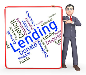 Image showing Lending Word Means Loan Lends And Borrows