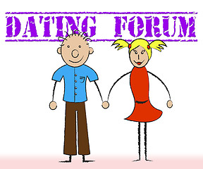 Image showing Dating Forum Shows Group Discussion And Sweethearts