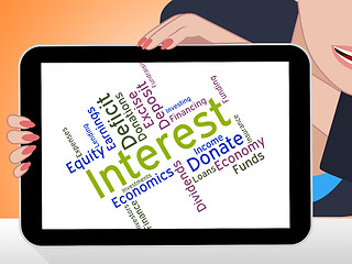 Image showing Interest Word Indicates Profit Returns And Text