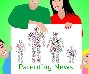 Image showing Parenting News Indicates Mother And Baby And Child