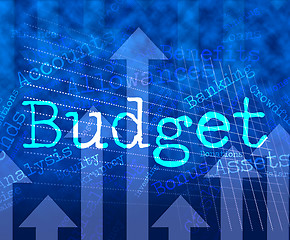 Image showing Budget Words Means Accounting Budgeting And Expenditure