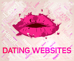 Image showing Dating Websites Shows Relationship Love And Net