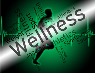 Image showing Wellness Words Means Preventive Medicine And Care