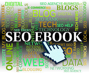 Image showing Seo Ebook Represents Web Site And E-Book