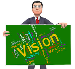 Image showing Vision Word Shows Future Goal And Aspire