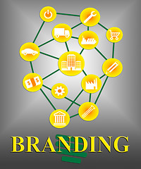 Image showing Branding Icons Represents Trade Brands And Trademark