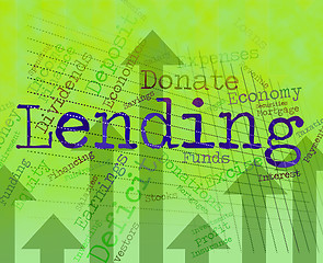 Image showing Lending Word Indicates Bank Loan And Advance