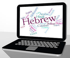 Image showing Hebrew Language Shows Vocabulary Speech And Translate