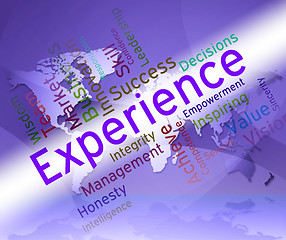 Image showing Experience Words Shows Competency Proficient And Professionally