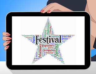 Image showing Festival Star Represents Music Entertainment And Gala