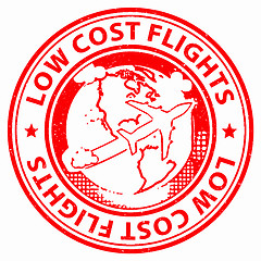 Image showing Low Cost Flights Means Discounted Sale And Promotional