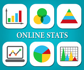 Image showing Online Stats Shows Business Graph And Analyse