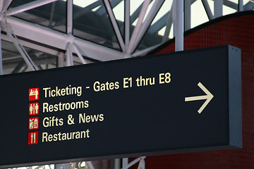 Image showing Airport signs