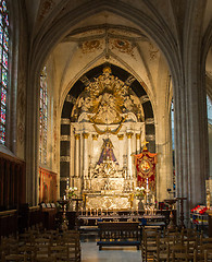 Image showing Inside of a creepy old church