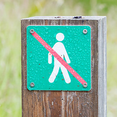 Image showing Forbidden to walk over here - Iceland