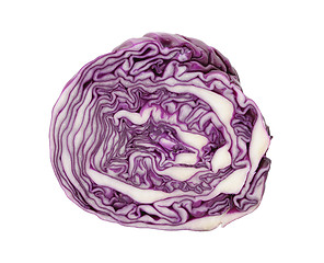 Image showing Red cabbage in cross section