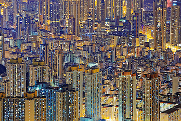 Image showing Hong Kong Public living downtown at night