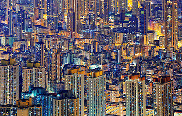 Image showing Hong Kong Public living downtown at night