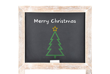 Image showing Christmas greetings on board