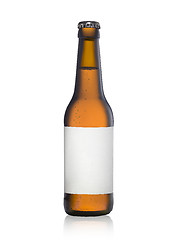 Image showing bottle of lager beer witih a blank label
