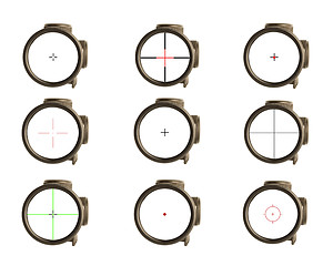 Image showing Icon concept rifle scope stock image