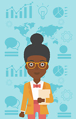 Image showing Successful business woman vector illustration.