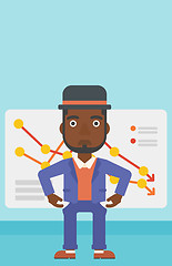 Image showing Bancrupt business man vector illustration.