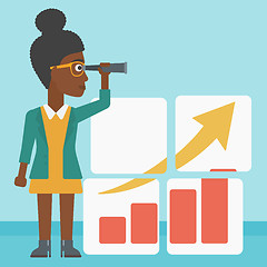 Image showing Woman searching opportunities for business growth.