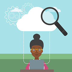 Image showing Cloud computing technology vector illustration.