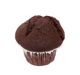 Image showing Chocolate muffin isolated on the white background