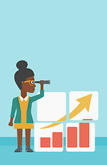 Image showing Woman searching opportunities for business growth.