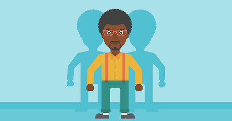 Image showing Man searching for job vector illustration.