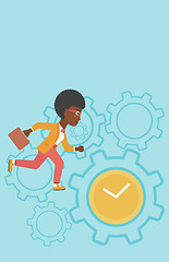 Image showing Business woman running vector illustration.