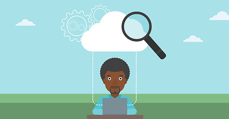 Image showing Cloud computing technology vector illustration.