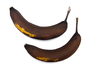 Image showing Rotten banana isolated on the white background