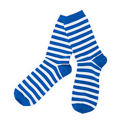 Image showing Striped socks isolated on the white background