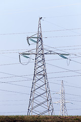 Image showing High-voltage power poles