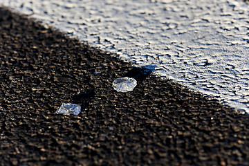 Image showing glass on the pavement