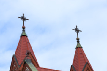 Image showing Red Catholic Church