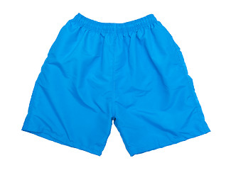 Image showing Blue shorts isolated on the white background